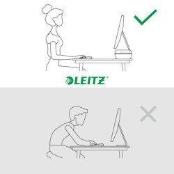 Soporte Elevador Para Monitor Ajustable Gris Ergo Leitz 6504 | APLIUM