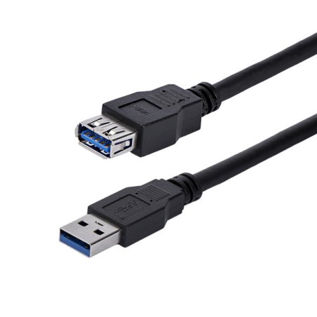 1m Black USB 3.0 Extension Cable M/F