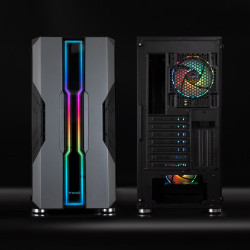 Tooq Caja Semitorre Gaming TQGCC103-B "NIGHTCITY" Negra | APLIUM