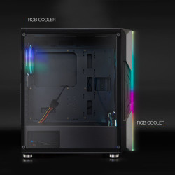 Tooq Caja Semitorre Gaming TQGCC103-B "NIGHTCITY" Negra | APLIUM