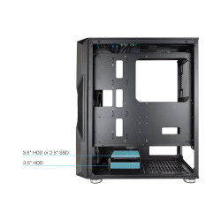 Tooq Caja Semitorre Gaming TQGCC103-B "NIGHTCITY" Negra | APLIUM