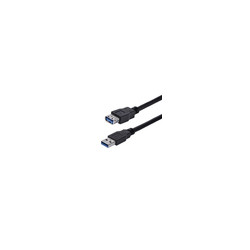 1m Black USB 3.0 Extension Cable M/F