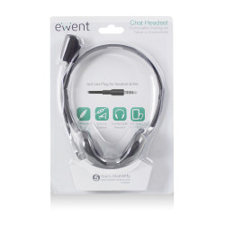 Ewent EW3567 auricular y casco Auriculares Diadema Negro | APLIUM