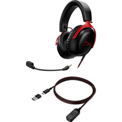 HP HyperX Cloud III - Auriculares gaming (negro-rojo) | APLIUM