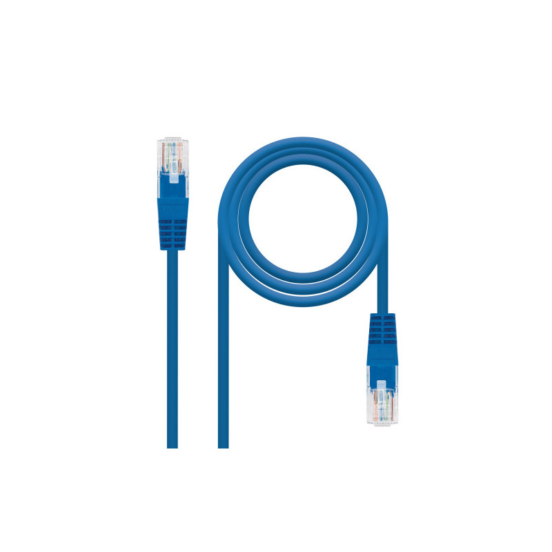 Nanocable Cable Red Latiguillo RJ45 CAT.6 UTP AWG24, Azul, 3 | APLIUM
