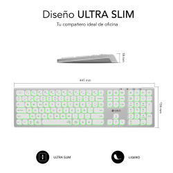 SUBBLIM Teclado Bluetooth/2.4G Master iluminado Ext P/B | APLIUM