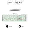 SUBBLIM Teclado Bluetooth/2.4G Master iluminado Ext P/B | APLIUM