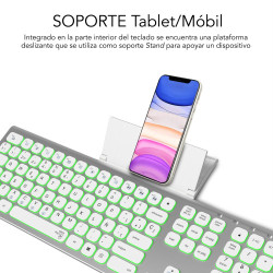 SUBBLIM Teclado Bluetooth/2.4G Master iluminado Ext P/B | APLIUM