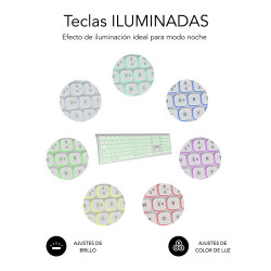 SUBBLIM Teclado Bluetooth/2.4G Master iluminado Ext P/B | APLIUM