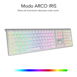 SUBBLIM Teclado Bluetooth/2.4G Master iluminado Ext P/B | APLIUM