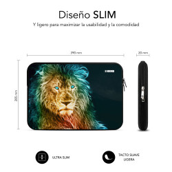 SUBBLIM Funda Ordenador Neopreno Trendy Sleeve Neo Lion 15,6 | APLIUM