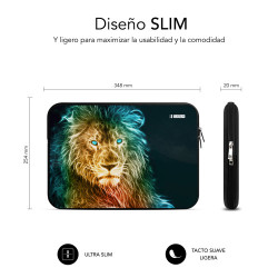 SUBBLIM Funda Ordenador Neopreno Trendy Sleeve Neo Lion 13,3 | APLIUM