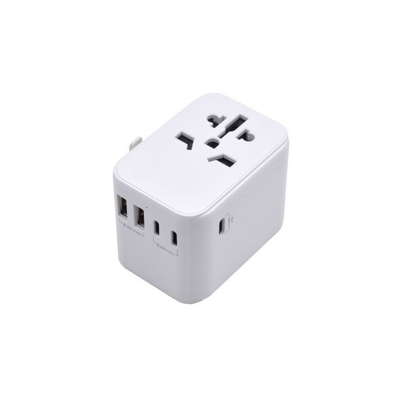 Ewent EW1470 adaptador de enchufe eléctrico Universal Blanco | APLIUM