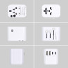 Ewent EW1470 adaptador de enchufe eléctrico Universal Blanco | APLIUM
