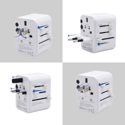 Ewent EW1470 adaptador de enchufe eléctrico Universal Blanco | APLIUM