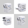 Ewent EW1470 adaptador de enchufe eléctrico Universal Blanco | APLIUM