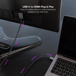 Nanocable Cable Conversor USB-C a HDMI 2.1 8K@60HZ 1.8m, Neg | APLIUM