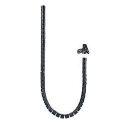 Nanocable Organizador de Cables Flexible 25 mm, Negro, 3 m | APLIUM