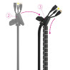 Nanocable Organizador de Cables Flexible 25 mm, Negro, 3 m | APLIUM