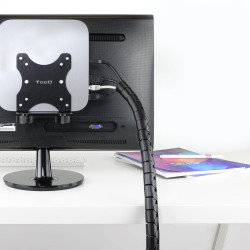 Nanocable Organizador de Cables Flexible 25 mm, Negro, 3 m | APLIUM