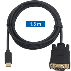 Ewent EC1052 adaptador de cable de vídeo 1,8 m USB Tipo C VG | APLIUM