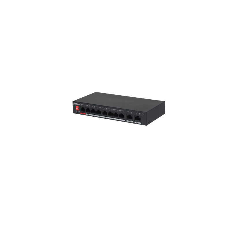 (DH-PFS3010-8ET-96-V2) Dahua Switch Hi-poe 2.0 8 Puertos + 2 | APLIUM