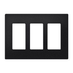 Crestron Decorator Style Faceplate, 3-GANG, Black Textured ( | APLIUM