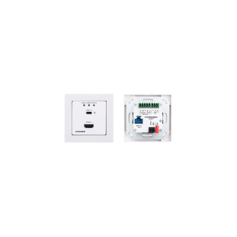 Kramer 4K60 4:2:0 HDMI & USB–C WALL–PLATE Auto SWITCHER/TRAN | APLIUM