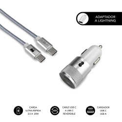 Dual Car Charger PD20W+QC3.0+C To C/LIGHTNING S | APLIUM