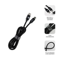 SUBBLIM CARGADOR ULTRA RAPIDO 2xUSB DE PARED PD25W+QC3.0+Cab | APLIUM