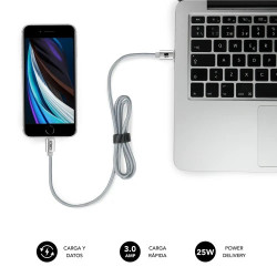 SUBBLIM CARGADOR ULTRA RAPIDO 2xUSB DE PARED PD25W+QC3.0+Cab | APLIUM