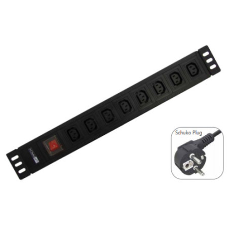 WP WPN-PDU-G05-08 base múltiple 2 m 8 salidas AC Negro | APLIUM