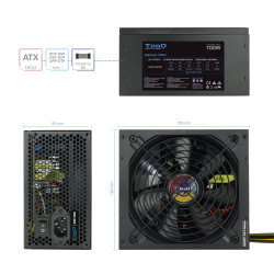 Fuente de Alimentación TooQ TQAPOLO-700SP/ 700W/ Ventilador | APLIUM