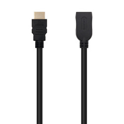 Nanocable Cable HDMI 2.0 Prolongador A/M-A/H, Negro, 1 m | APLIUM