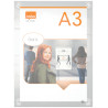 Portaposter Acrílico Transparente Mural Removible A3 Nobo 19 | APLIUM