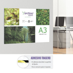 PORTAFOLLETOS MURAL PREMIUM A3 HORIZONTAL ADHESIVO 420x300MM | APLIUM