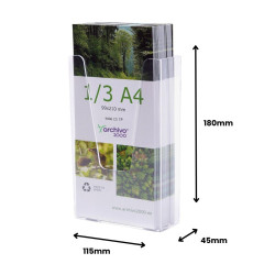 PORTAFOLLETOS MURAL PREMIUM 1/3 A4 VERTICAL 45x115x180MM ARC | APLIUM