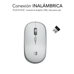 Ratón Óptico Inalámbrico Wireless Mini Mouse Silver | APLIUM