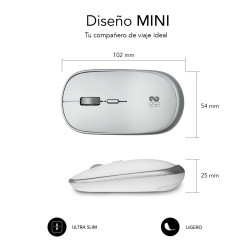 Ratón Óptico Inalámbrico Wireless Mini Mouse Silver | APLIUM