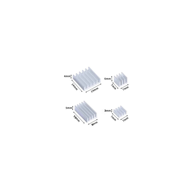 Raspberry Disipador, Pack Compatible Pi 4 | APLIUM