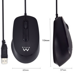 Ewent EW3159 ratón Ambidextro USB tipo A Óptico 1000 DPI | APLIUM