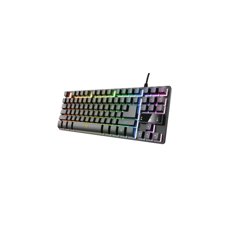 Trust GXT 833 Thado teclado USB Español Negro, Plata | APLIUM