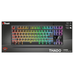 Trust GXT 833 Thado teclado USB Español Negro, Plata | APLIUM