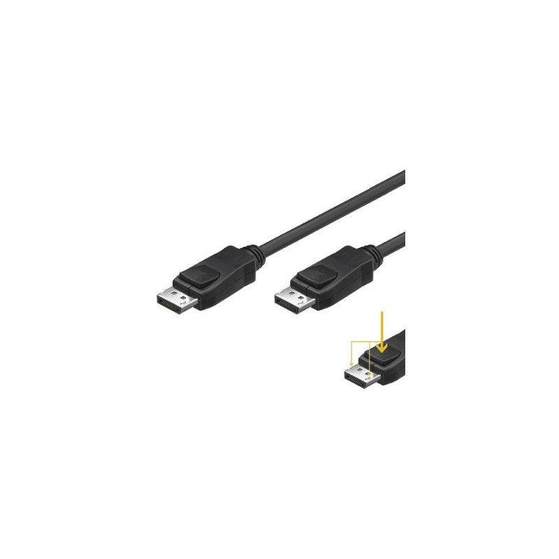 Ewent EW-140100-020-N-P cable DisplayPort 2 m Negro | APLIUM
