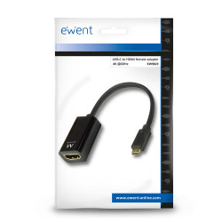 Ewent EW9823 adaptador de cable de vídeo 0,15 m USB Tipo C H | APLIUM