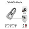 SUBBLIM Cargador Coche 2xUSB Dual Car Charger Alum 2.4A + Ca | APLIUM