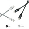 Subblim Pack 2 Cables USB Tipo Usb-c A Usb-c 1 M BLACK/SILVE | APLIUM