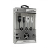Subblim Pack 2 Cables USB A Micro USB (2.4A) 1M BLACK/SILVER | APLIUM