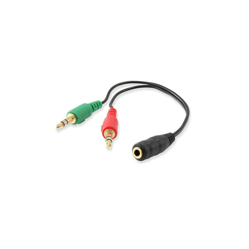 Ewent EC1642 cable de audio 0,15 m 3,5mm 2 x 3.5mm Negro, Ve | APLIUM