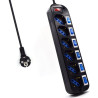 Ewent EW3851 limitador de tensión Negro 6 salidas AC 220 V 1 | APLIUM